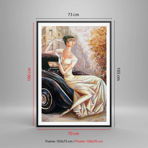 Poster in black frame - Elegance - Retro Style - 70x100 cm