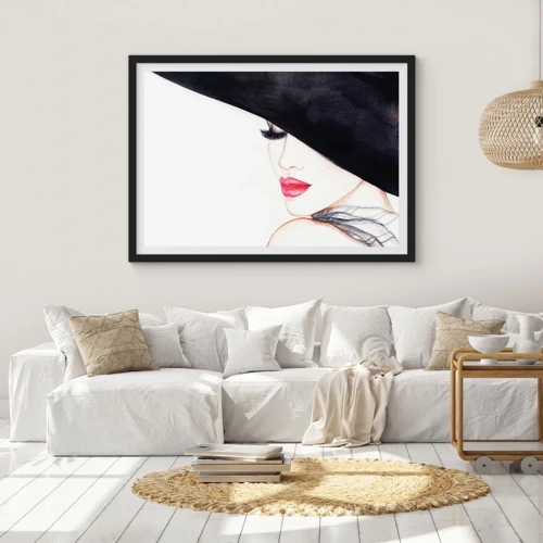 Poster in black frame - Elegance and Sensuality - 100x70 cm