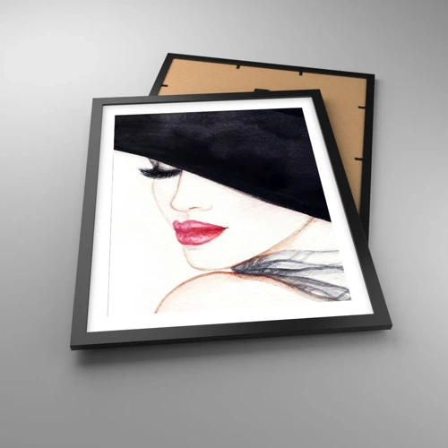 Poster in black frame - Elegance and Sensuality - 40x50 cm