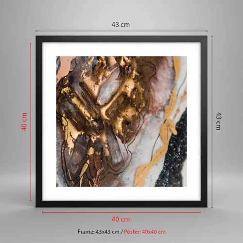Poster in black frame - Element of the Earth - 40x40 cm