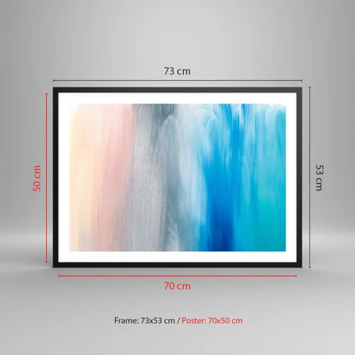 Poster in black frame - Elements: Air - 70x50 cm