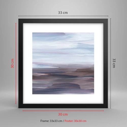 Poster in black frame - Elements: Water - 30x30 cm