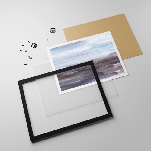 Poster in black frame - Elements: Water - 50x40 cm