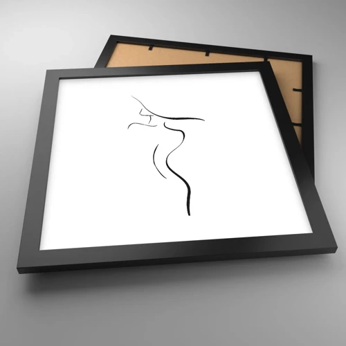 Poster in black frame - Elusive Like a Wave - 30x30 cm