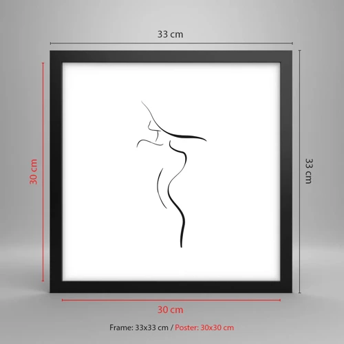 Poster in black frame - Elusive Like a Wave - 30x30 cm