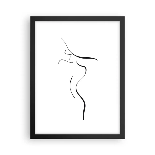 Poster in black frame - Elusive Like a Wave - 30x40 cm