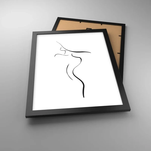 Poster in black frame - Elusive Like a Wave - 30x40 cm