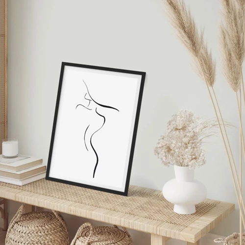 Poster in black frame - Elusive Like a Wave - 50x70 cm