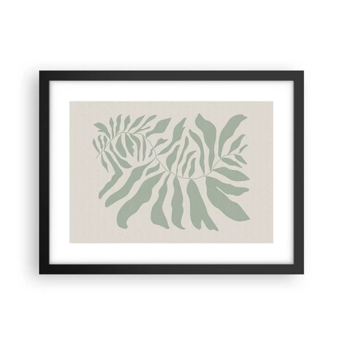 Poster in black frame - Emerald Branch - 40x30 cm