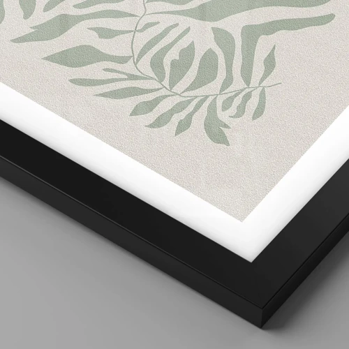 Poster in black frame - Emerald Branch - 40x30 cm