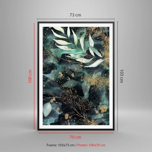 Poster in black frame - Enchanted Garden - 70x100 cm