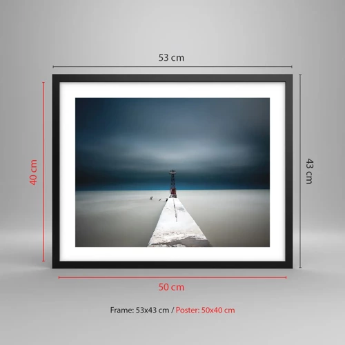 Poster in black frame - Encounter with Infinity - 50x40 cm