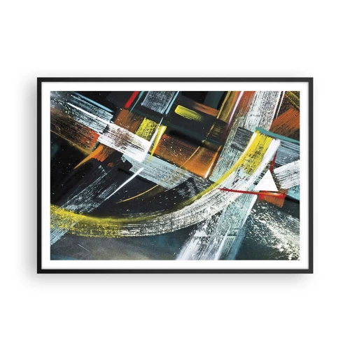 Poster in black frame - Energy of Movement - 100x70 cm