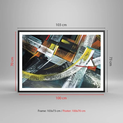 Poster in black frame - Energy of Movement - 100x70 cm