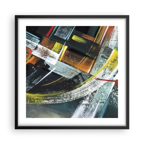 Poster in black frame - Energy of Movement - 50x50 cm