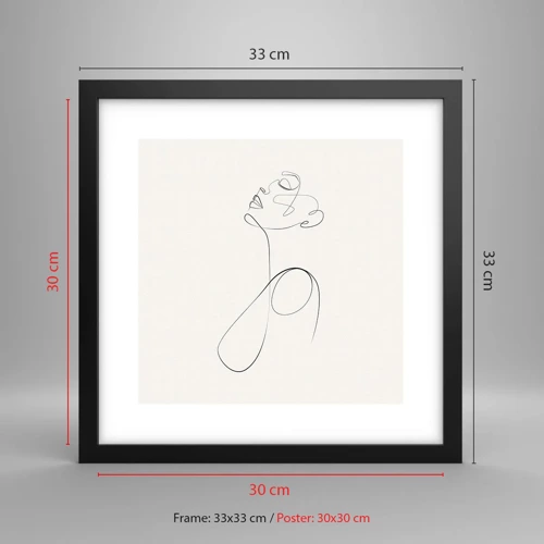 Poster in black frame - Entangled in Dreams - 30x30 cm