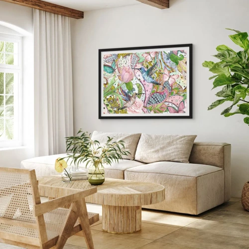 Poster in black frame - Entwined in the Vines - 100x70 cm