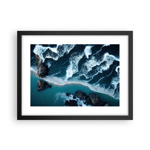 Poster in black frame - Envelopped by Waves - 40x30 cm