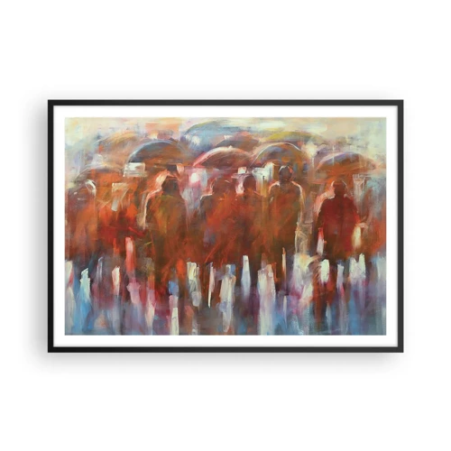 Poster in black frame - Equal in Rain and Fog - 100x70 cm