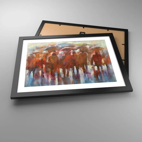 Poster in black frame - Equal in Rain and Fog - 40x30 cm