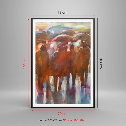 Poster in black frame - Equal in Rain and Fog - 70x100 cm