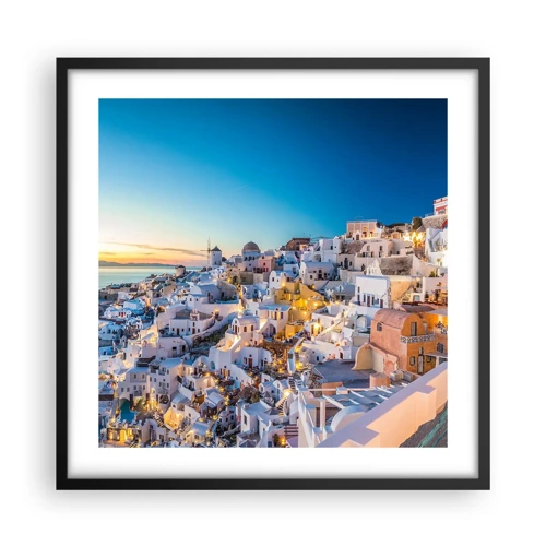 Poster in black frame - Essence of Greekness - 50x50 cm