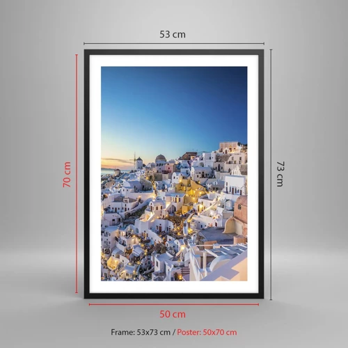 Poster in black frame - Essence of Greekness - 50x70 cm