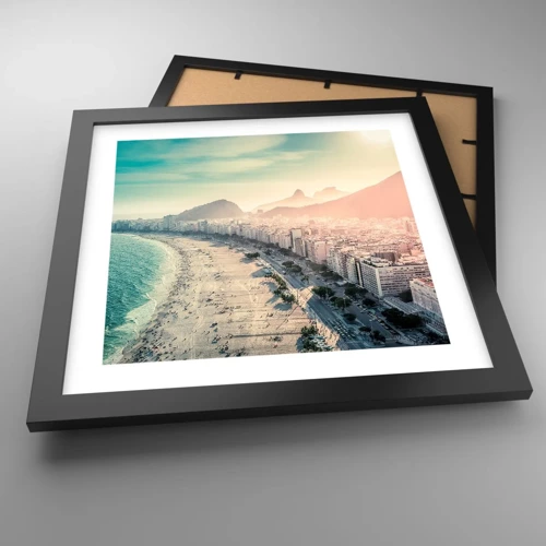 Poster in black frame - Eternal Holiday in Rio - 30x30 cm