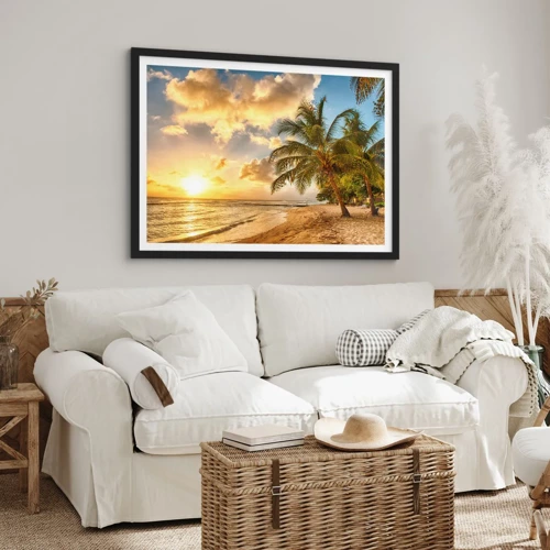 Poster in black frame - Eternal Summer, Always Holidays - 100x70 cm