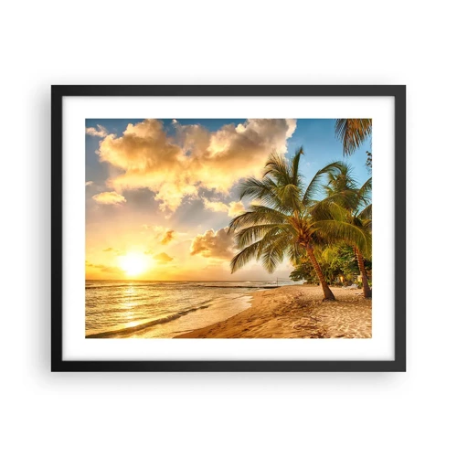 Poster in black frame - Eternal Summer, Always Holidays - 50x40 cm