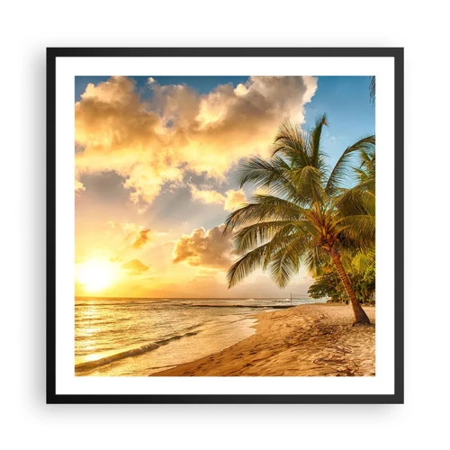 Poster in black frame - Eternal Summer, Always Holidays - 60x60 cm