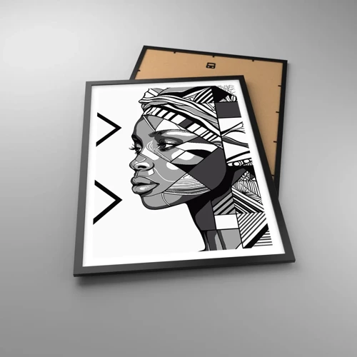 Poster in black frame - Ethnic Portrait - 50x70 cm