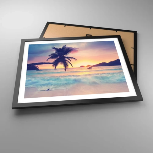 Poster in black frame - Evening in a Bay - 50x40 cm