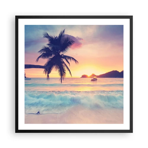 Poster in black frame - Evening in a Bay - 60x60 cm