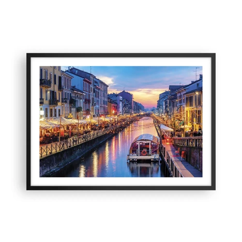 Poster in black frame - Evening of Light and Fun - 70x50 cm