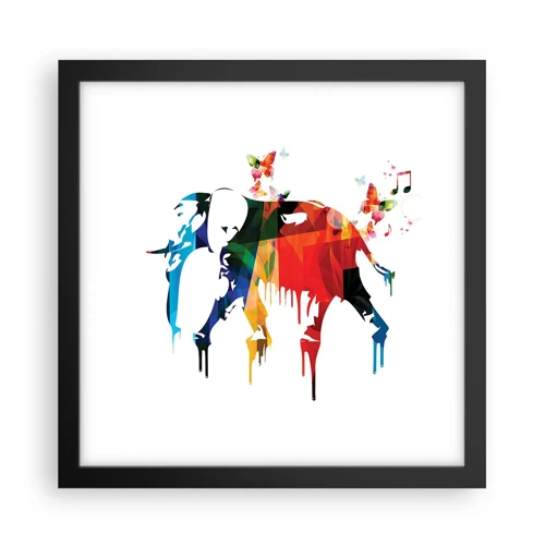 Poster in black frame - Everyone Can Dance - 30x30 cm