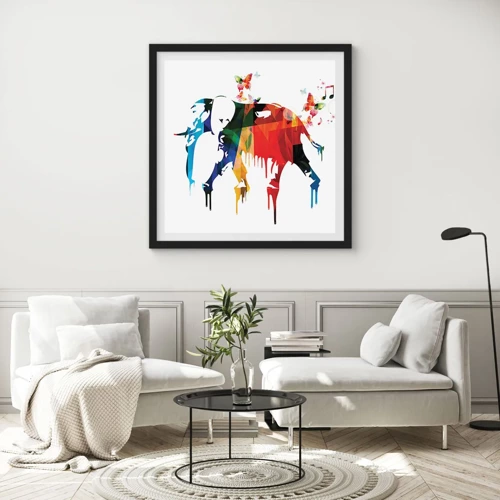 Poster in black frame - Everyone Can Dance - 30x30 cm