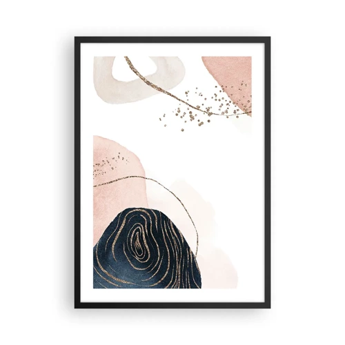 Poster in black frame - Everything Flows - 50x70 cm