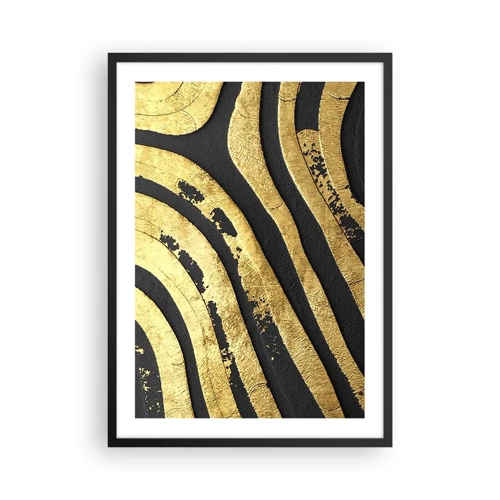 Poster in black frame - Everything Flows - 50x70 cm