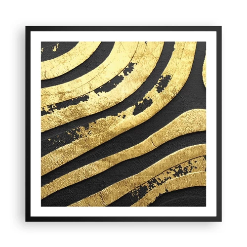 Poster in black frame - Everything Flows - 60x60 cm