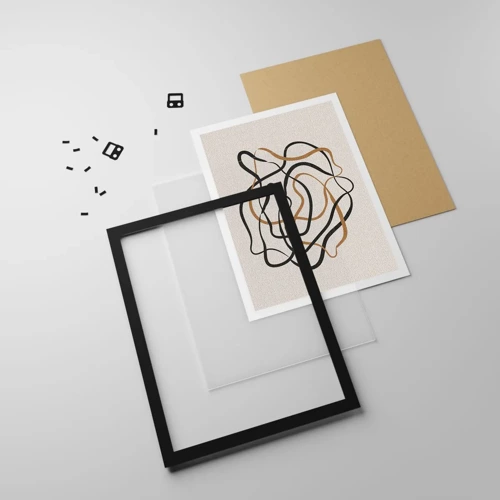 Poster in black frame - Everything Is Tangled UP - 50x70 cm