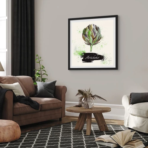 Poster in black frame - Eviva Vegetables! - 30x30 cm