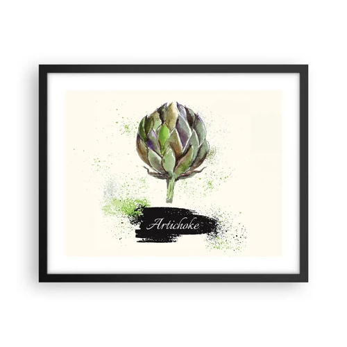 Poster in black frame - Eviva Vegetables! - 50x40 cm