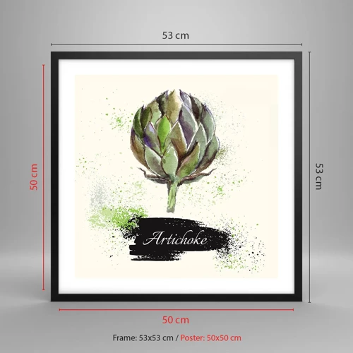 Poster in black frame - Eviva Vegetables! - 50x50 cm