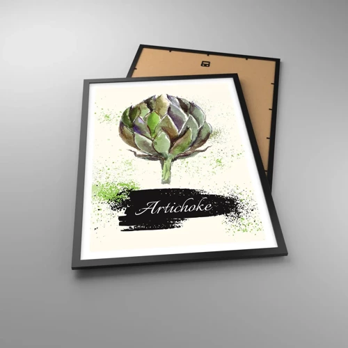 Poster in black frame - Eviva Vegetables! - 50x70 cm