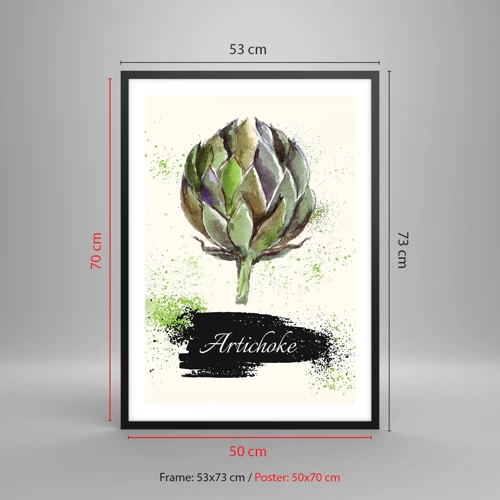 Poster in black frame - Eviva Vegetables! - 50x70 cm