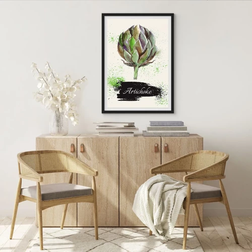 Poster in black frame - Eviva Vegetables! - 50x70 cm