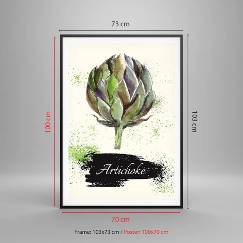 Poster in black frame - Eviva Vegetables! - 70x100 cm