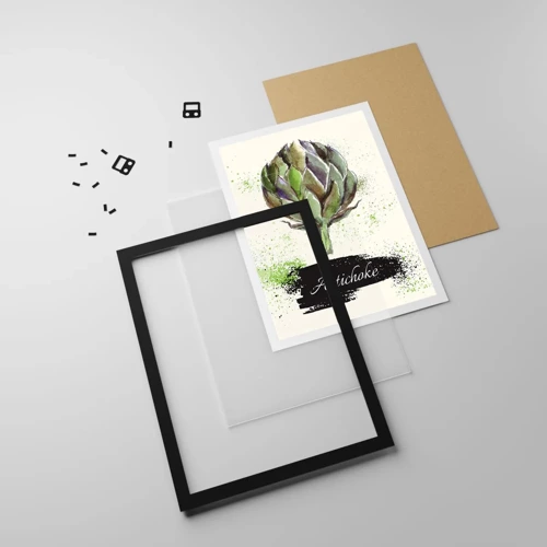 Poster in black frame - Eviva Vegetables! - 70x100 cm