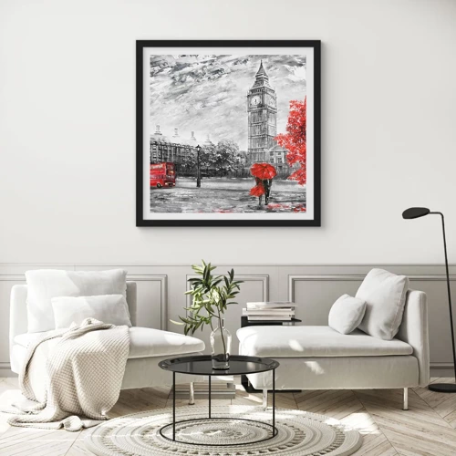 Poster in black frame - Exciting Day - 30x30 cm